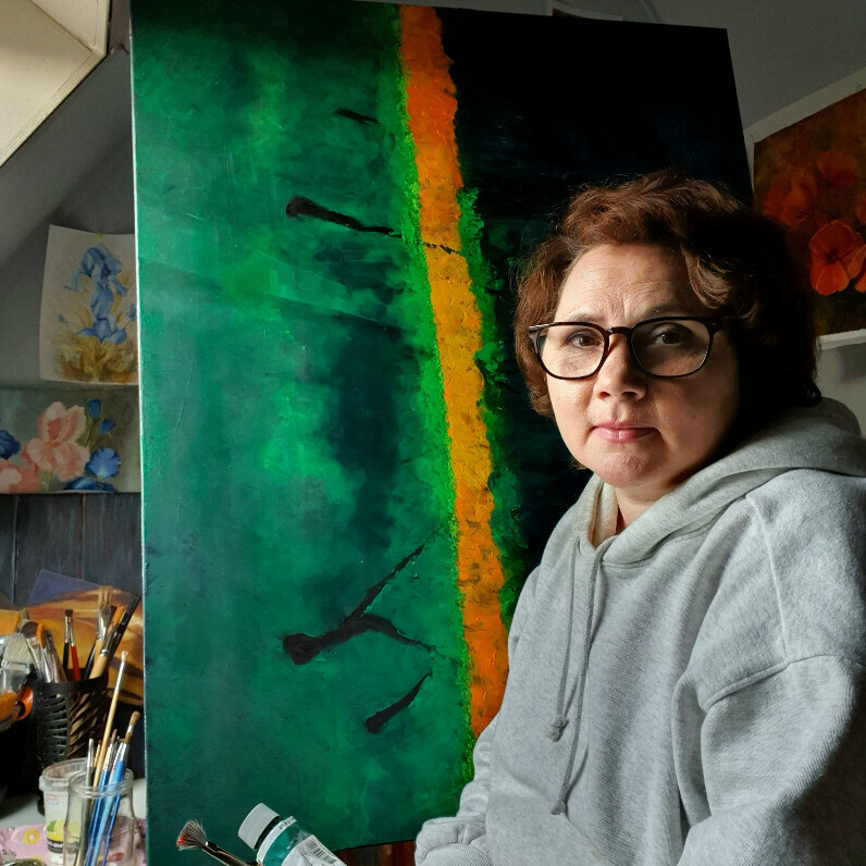 Tatiana Karchevskaya - De kunstenaar aan het werk