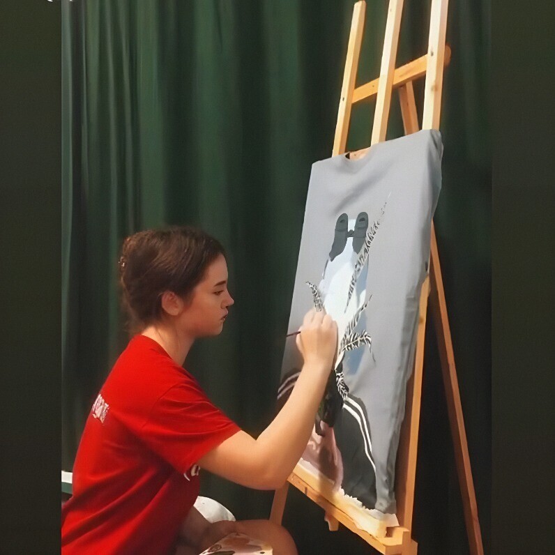 Veronika Iavorska - The artist at work