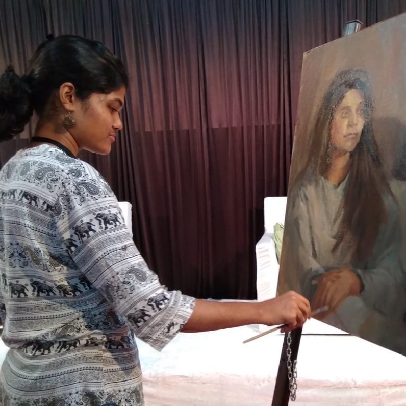 Akshata Prabhu - The artist at work