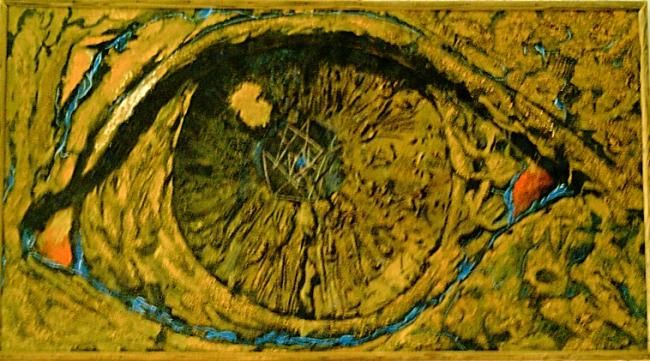 Pittura intitolato "看穿地球" da Hong Li, Opera d'arte originale