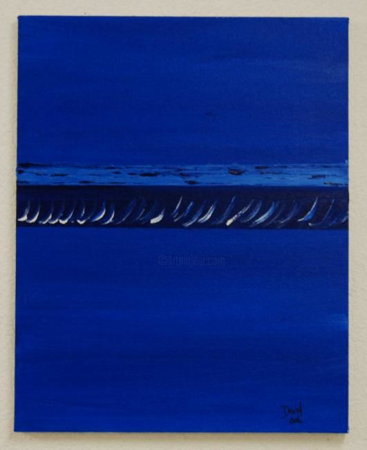 Painting titled "Une mer" by David Richard, Original Artwork, Oil