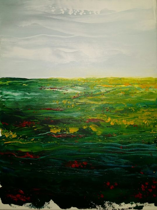 Peinture intitulée "Landscape" par Annabelle B., Œuvre d'art originale