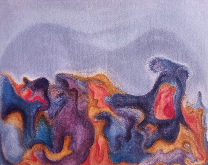 Pintura titulada "Hayvaan With The Ru…" por Aakash Mali, Obra de arte original, Oleo