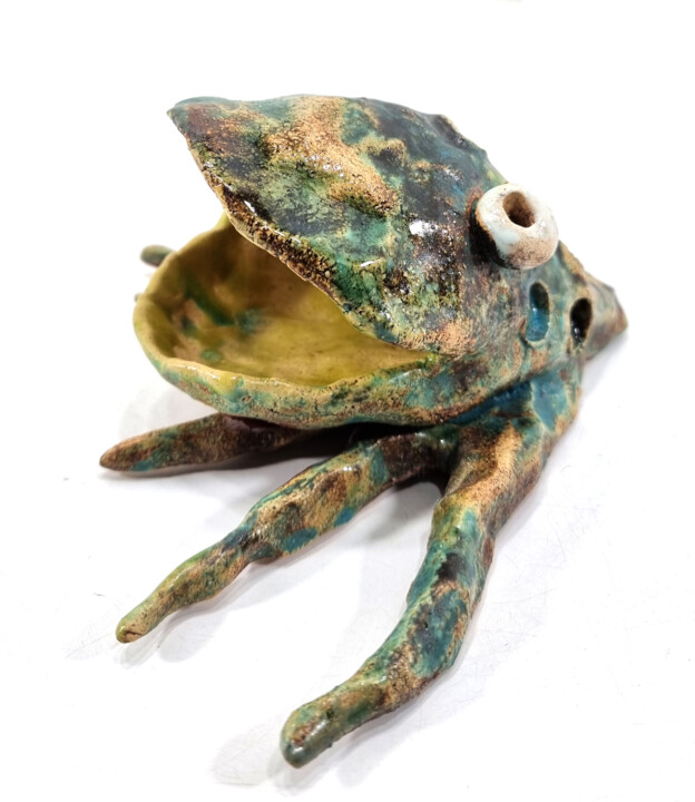 Sculpture titled "FROG XXVI" by Aare Freimann, Original Artwork, Ceramics