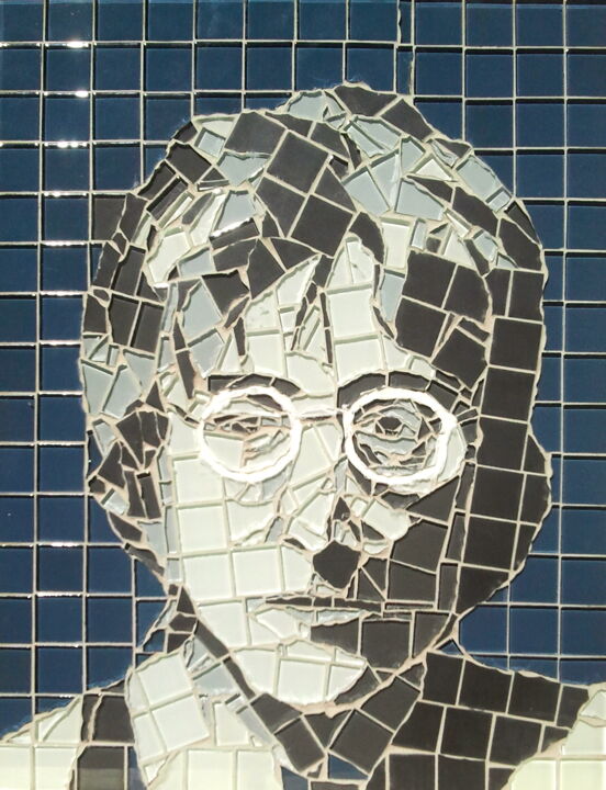 Γλυπτική με τίτλο "John Lennon" από Abdel Arthur Aouatah, Αυθεντικά έργα τέχνης, Ψηφιδωτό