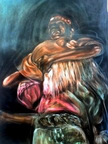 Peinture intitulée "Coopération" par Kouamé Abel Kouassi, Œuvre d'art originale, Autre