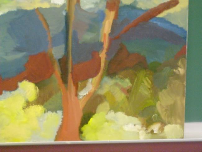 Schilderij getiteld "Unfinshed Landscape…" door Demorio Hopper, Origineel Kunstwerk