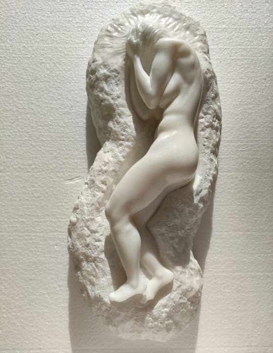 Escultura titulada "Il dolore (Pain)" por Achille Chiarello, Obra de arte original, Piedra