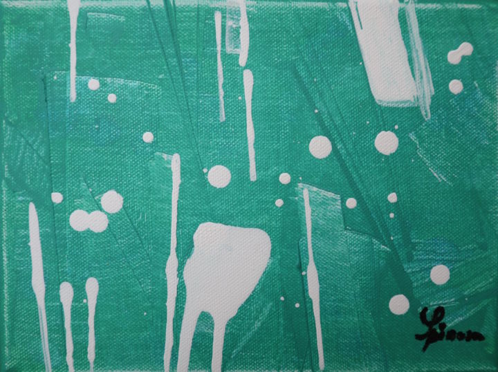 Painting titled "green" by Adam Spinosa, Original Artwork, Acrylic