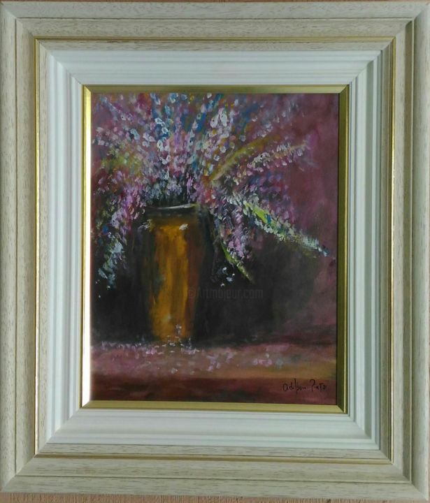 Schilderij getiteld "flores-1.jpg" door Adilson Pinto, Origineel Kunstwerk, Acryl