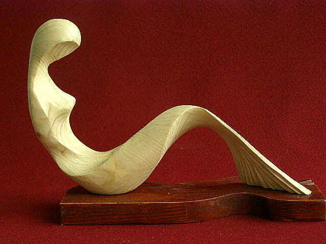 Sculpture titled "mermaid-4.jpg" by Adolf Neystat, Original Artwork, Wood