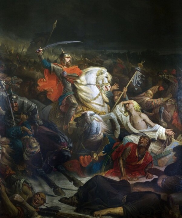 Painting titled "La Bataille de Koul…" by Adolphe Yvon, Original Artwork, Oil