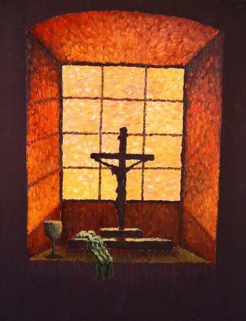 Pintura intitulada "Jesus" por Adrian Castro, Obras de arte originais, Óleo