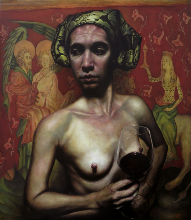 Pintura titulada "Lillith privigna" por Adrián Goma, Obra de arte original, Oleo