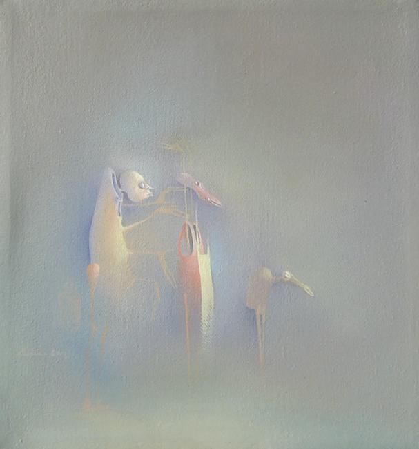 Painting titled "Lamb" by Adrian Paiu, Original Artwork, Oil
