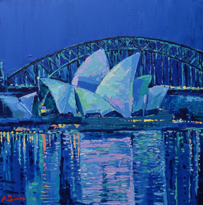 Картина под названием "Sydney Opera House…" - Adriana Dziuba, Подлинное произведение искусства, Акрил
