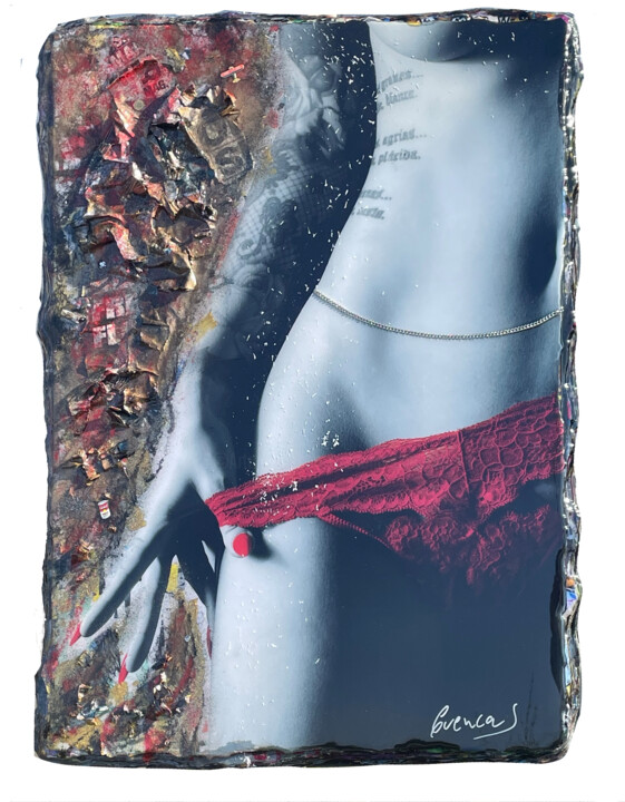 Collages titulada "Red String Dreams" por Adriano Cuencas, Obra de arte original, Collages