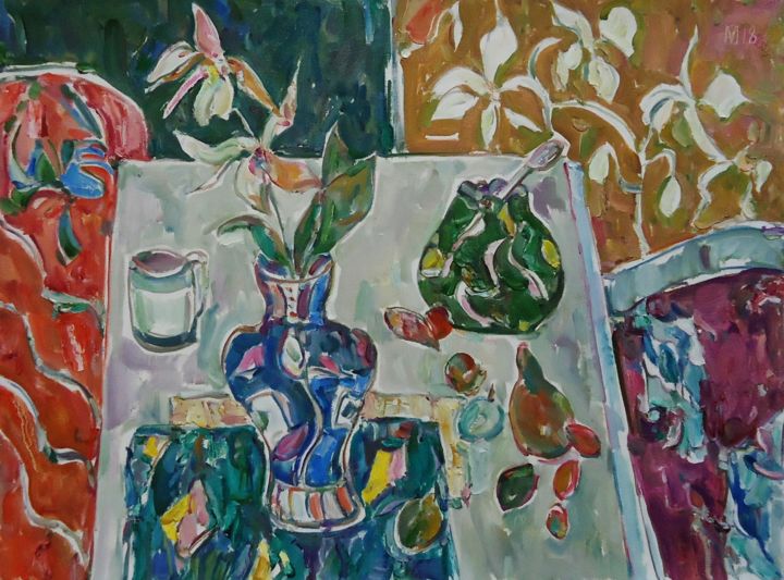 Painting titled "STILL LIFE 300" by Vale Ovchinnikov, Original Artwork, Oil