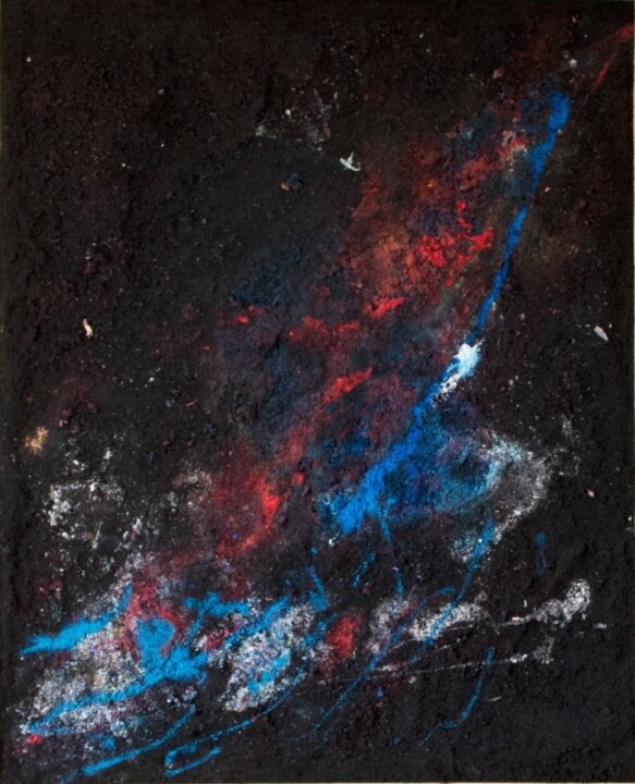 Peinture intitulée "Nebulosa 2" par Agata Sand, Œuvre d'art originale, Pigments Monté sur Carton