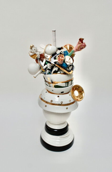 Sculpture titled "collected 2" by Harry Agema (Agema-art), Original Artwork, Ceramics
