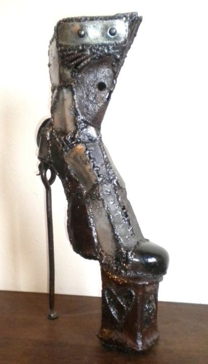 Sculpture titled "Plate-forme" by Agostinho Dacunha, Original Artwork, Metals