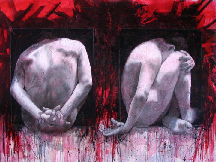 Pintura titulada "rojo200x150cm-jpgwe…" por Agustin Rojas Baca, Obra de arte original
