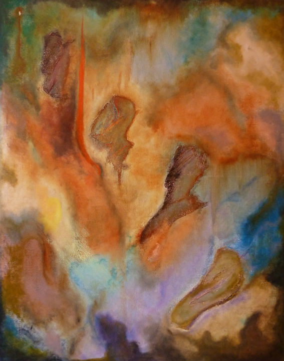 Pittura intitolato "N°84" da Air, Opera d'arte originale, Olio