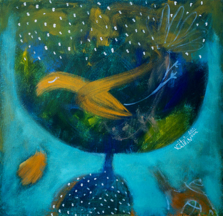 绘画 标题为“Ночь (триптих, сред…” 由Ekaterina Vitvinova, 原创艺术品, 油