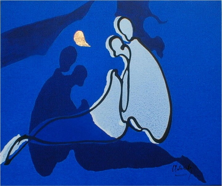 Pintura intitulada "Duo" por Alain Berche, Obras de arte originais, Acrílico