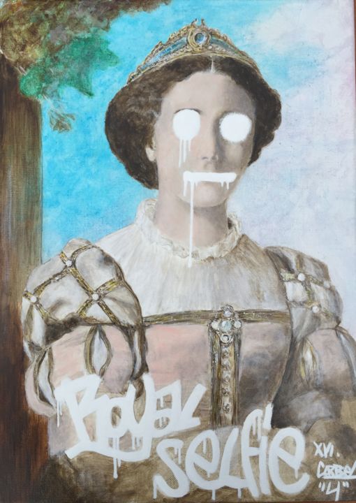 Картина под названием "Béatrice Taguée" - Alain Corbel, Подлинное произведение искусства, Акрил