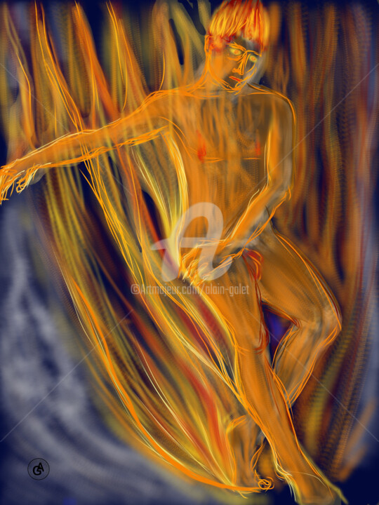 Digital Arts titled "Ovid's Metamorphose…" by Alain Galet, Original Artwork, Digital Painting