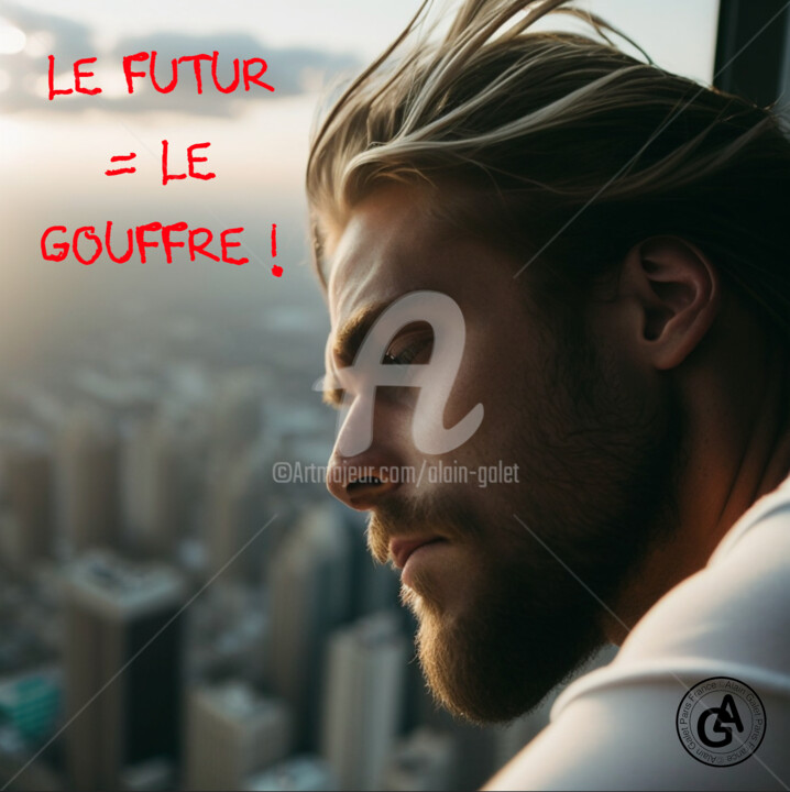 Arte digital titulada "Le Gouffre 7" por Alain Galet, Obra de arte original, Imagen generada por IA