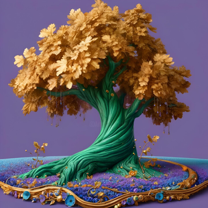 Arte digital titulada "Regal Arboreal Sple…" por Alberto Capitani, Obra de arte original, Imagen generada por IA