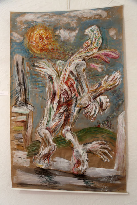 Painting titled "duel" by Alien, Original Artwork