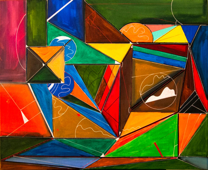 Malarstwo zatytułowany „Pravim caos” autorstwa Alejandro, Oryginalna praca, Akryl