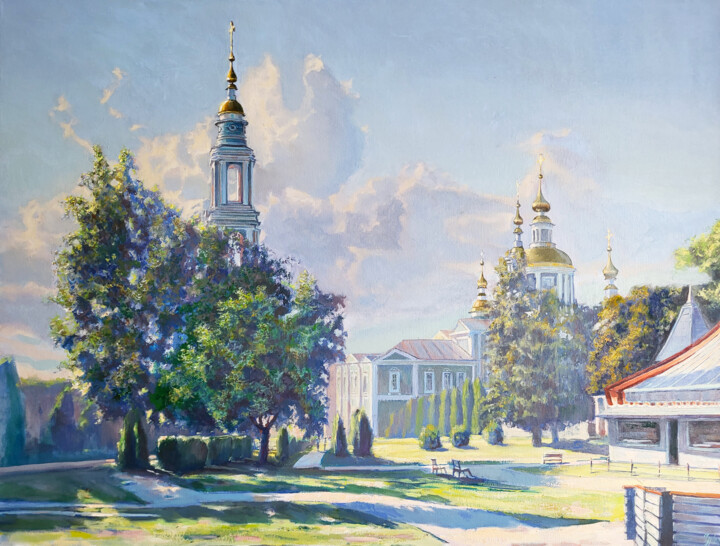 Painting titled "Cathedral Square" by Aleksandr Zhivago, Original Artwork, Oil