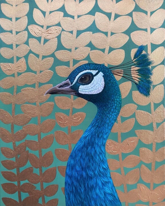 绘画 标题为“Peacock” 由Aleksandra Aurelli, 原创艺术品, 丙烯