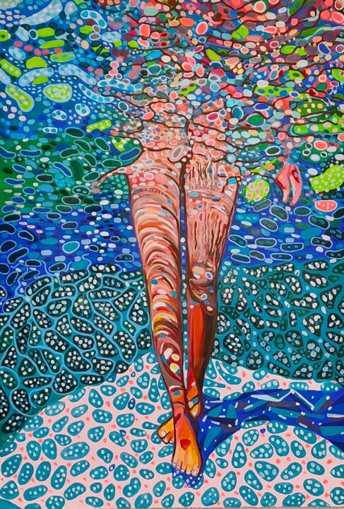 Peinture intitulée "Underwater No 7 / 1…" par Alexandra Djokic, Œuvre d'art originale, Acrylique
