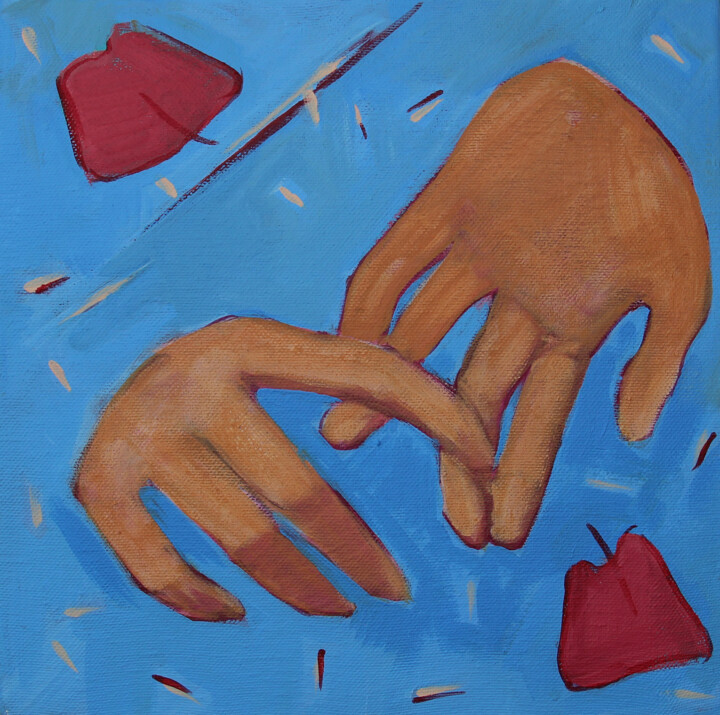 Peinture intitulée "relationships 3/7" par Aleksandra Romanova, Œuvre d'art originale, Acrylique Monté sur Châssis en bois