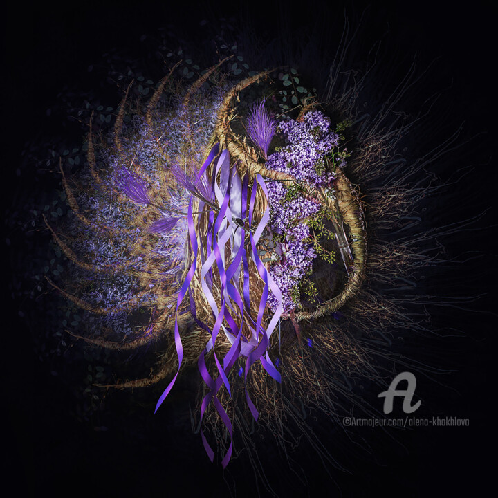 Fotografía titulada "Lilac" por Alena Khokhlova, Obra de arte original, Fotografía digital