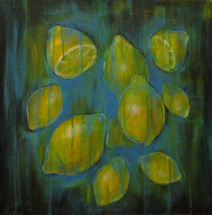 Malarstwo zatytułowany „Lemons” autorstwa Alena Volkava, Oryginalna praca, Akryl