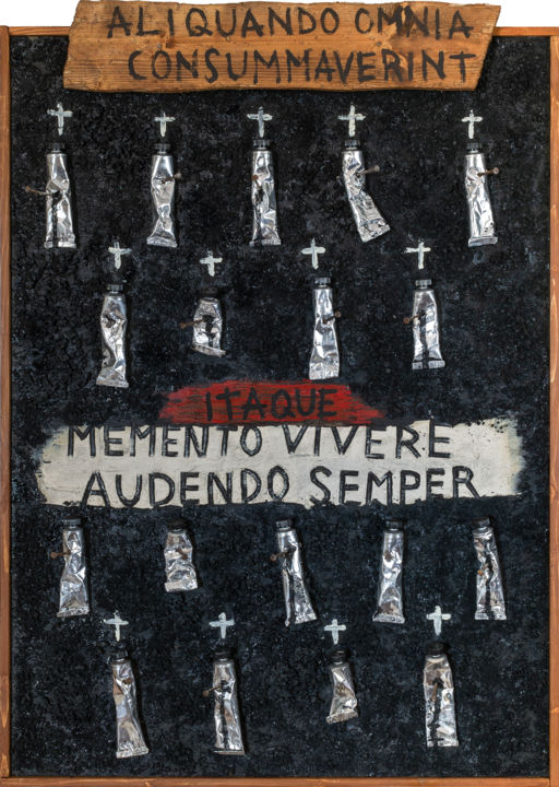 Pintura titulada "Memento vivere" por Alessandro Flavio Bruno, Obra de arte original, Acrílico Montado en Panel de madera