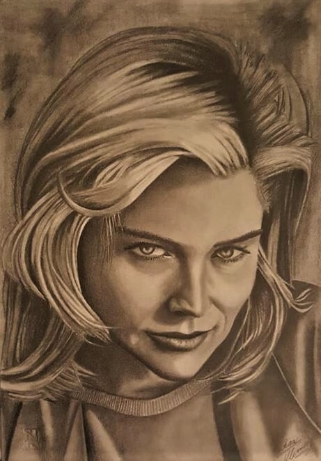 Drawing titled "Sharon" by Alessandro Rizzo, Original Artwork, Graphite
