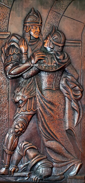 Skulptur mit dem Titel "“The Knight in the…" von Alexey Saralidze, Original-Kunstwerk, Bronze