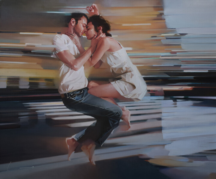 Картина под названием ""Break away"" - Alex Chernigin, Подлинное произведение искусства, Масло Установлен на Деревянная рама…