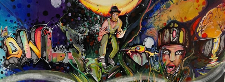 Pintura titulada "Le pouvoir" por Alexandre Iannantuoni, Obra de arte original, Acrílico Montado en Bastidor de camilla de m…