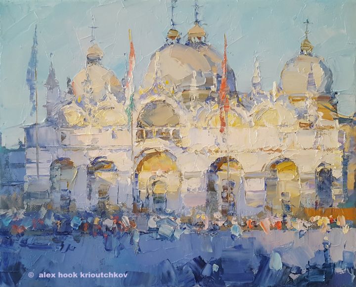 Painting titled "Venice XVI" by Alex Hook Krioutchkov, Original Artwork, Oil