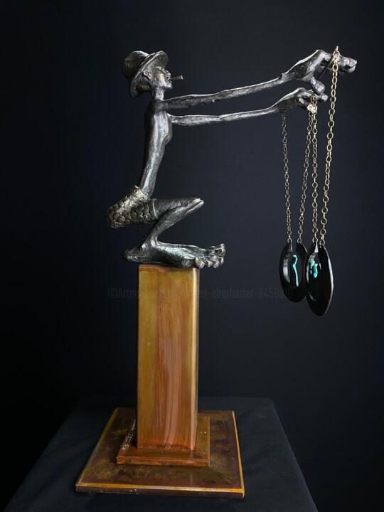 雕塑 标题为“Marionettenspieler” 由Alfred Eberharter, 原创艺术品, 青铜