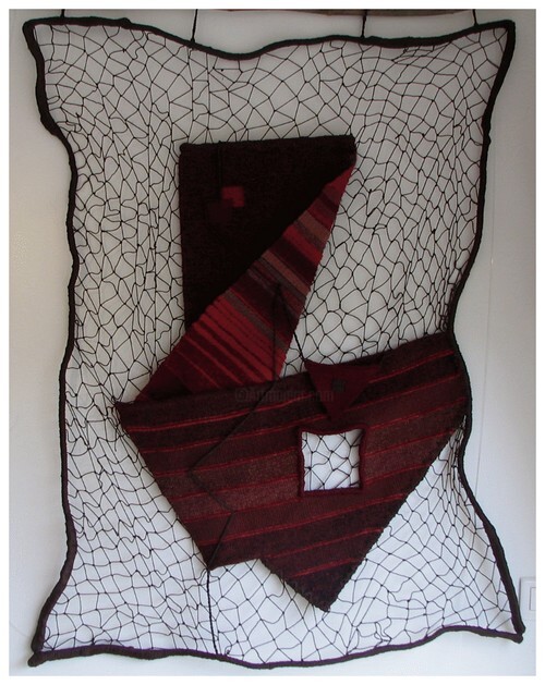 Art textile intitulée "A l'origine..." par Aline Jegonday (atelier enila tityad), Œuvre d'art originale, Tapisserie