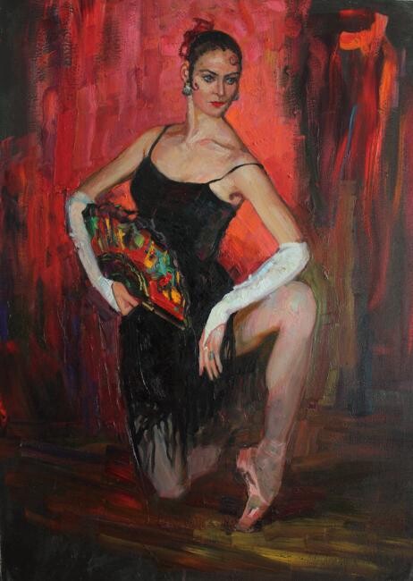 Картина под названием ""Carmen"oil on canv…" - Alisa Gibet, Подлинное произведение искусства, Масло